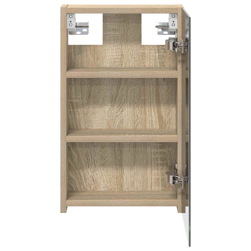 Badezimmerspiegelschrank mit Tür Sonoma-Eiche 30 x 10,5 x 50 cm