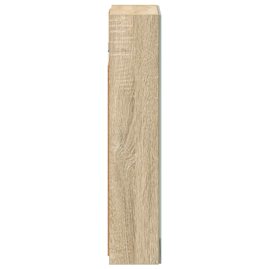 Badezimmerspiegelschrank mit Tür Sonoma-Eiche 30 x 10,5 x 50 cm