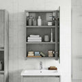 Badezimmerspiegelschrank mit Regal Beton Grau 30 x 10,5 x 50 cm