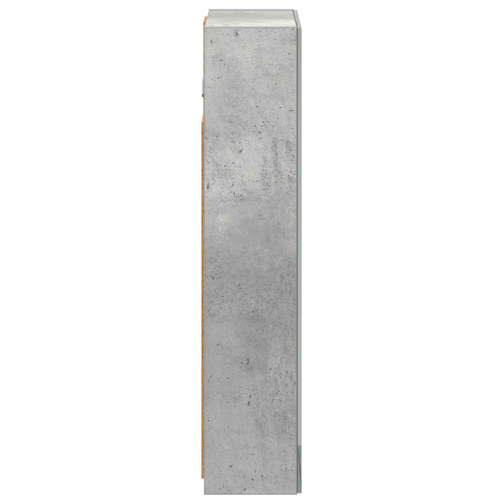 Badezimmerspiegelschrank mit Regal Beton Grau 30 x 10,5 x 50 cm