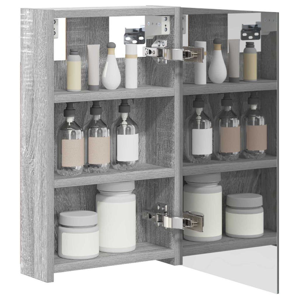 Badezimmerspiegelschrank Graues Sonoma 30 x 10,5 x 50 cm
