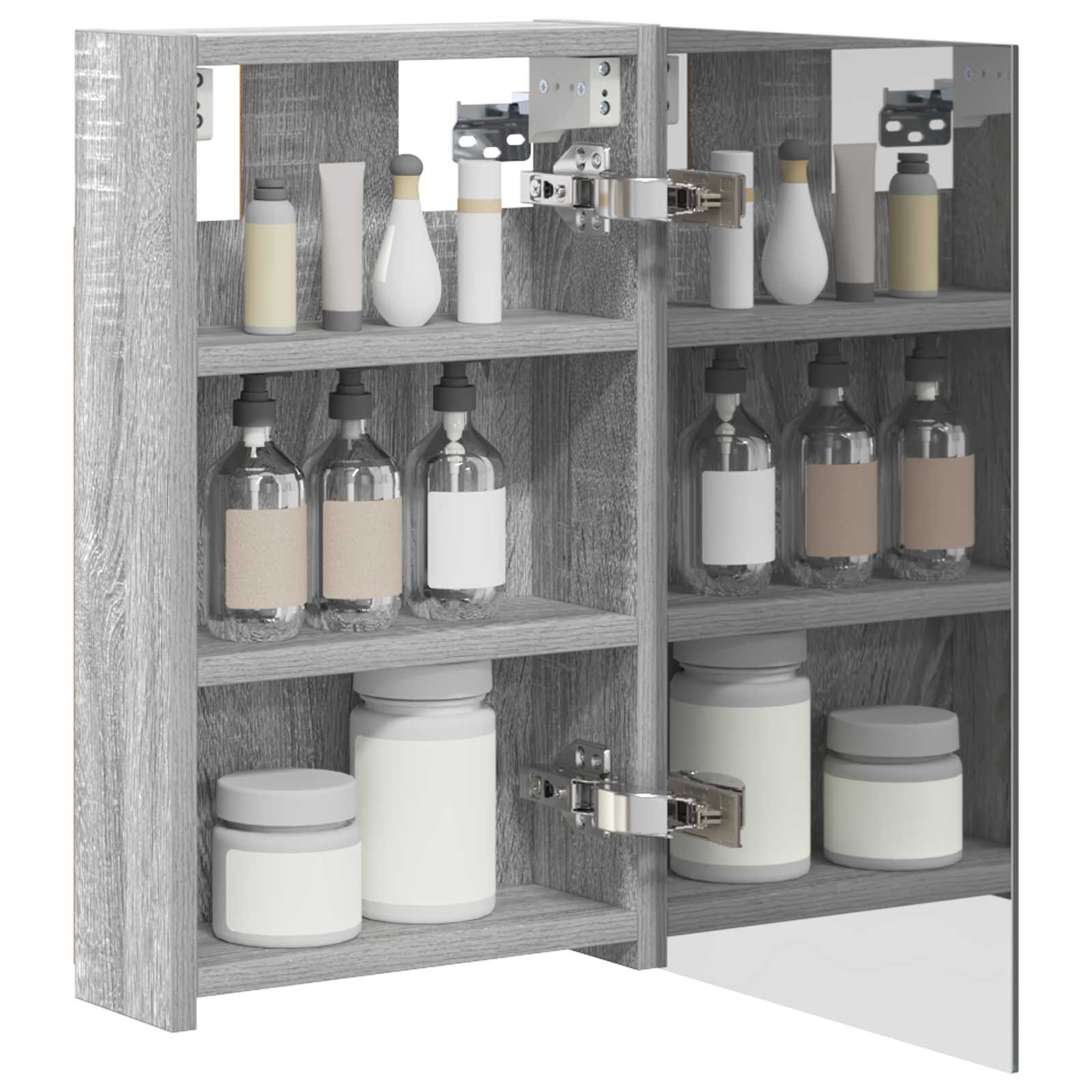 Badezimmerspiegelschrank Graues Sonoma 30 x 10,5 x 50 cm