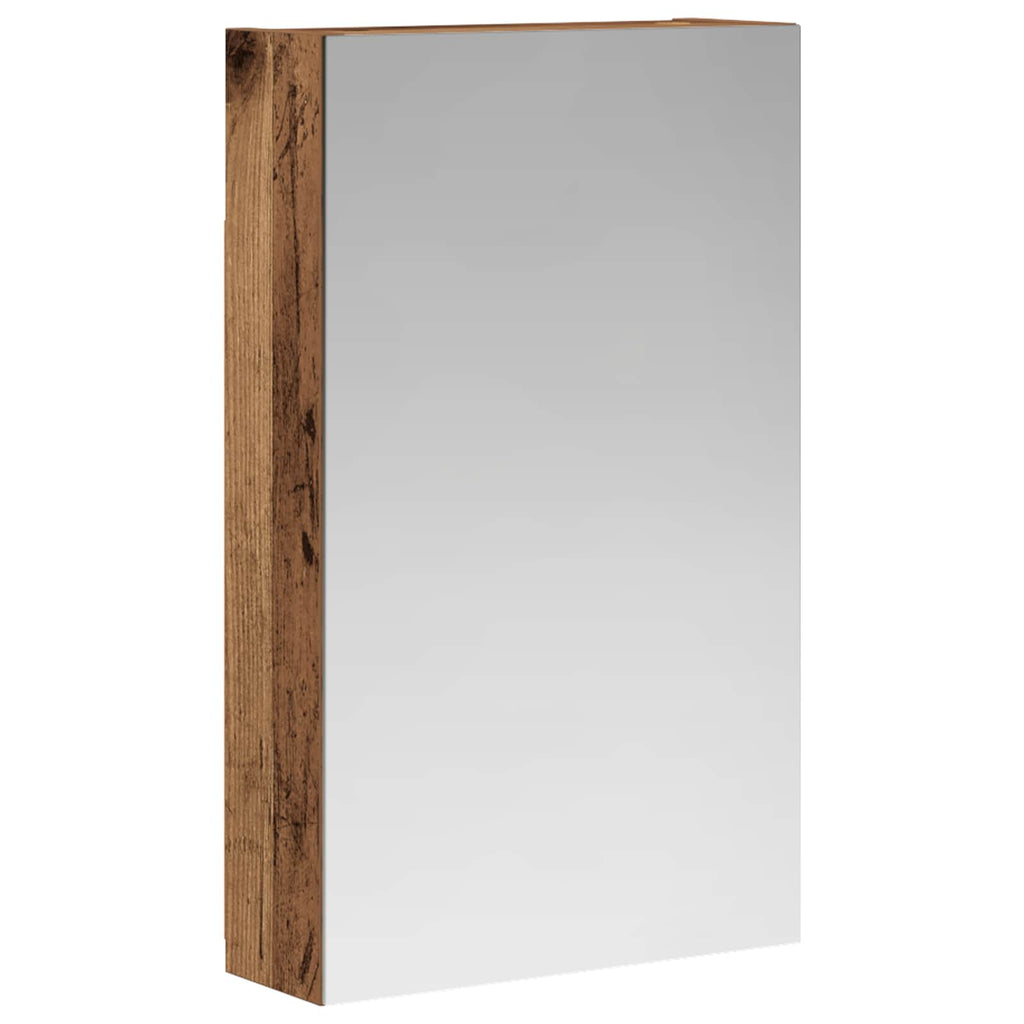 Badezimmerspiegelschrank mit Regal Altholz 30 x 10,5 x 50 cm