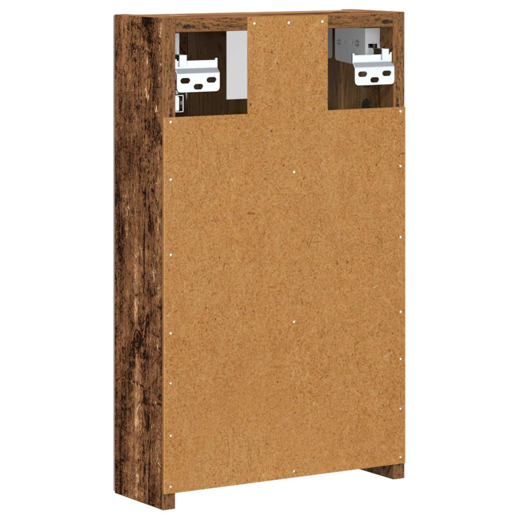Badezimmerspiegelschrank mit Regal Altholz 30 x 10,5 x 50 cm