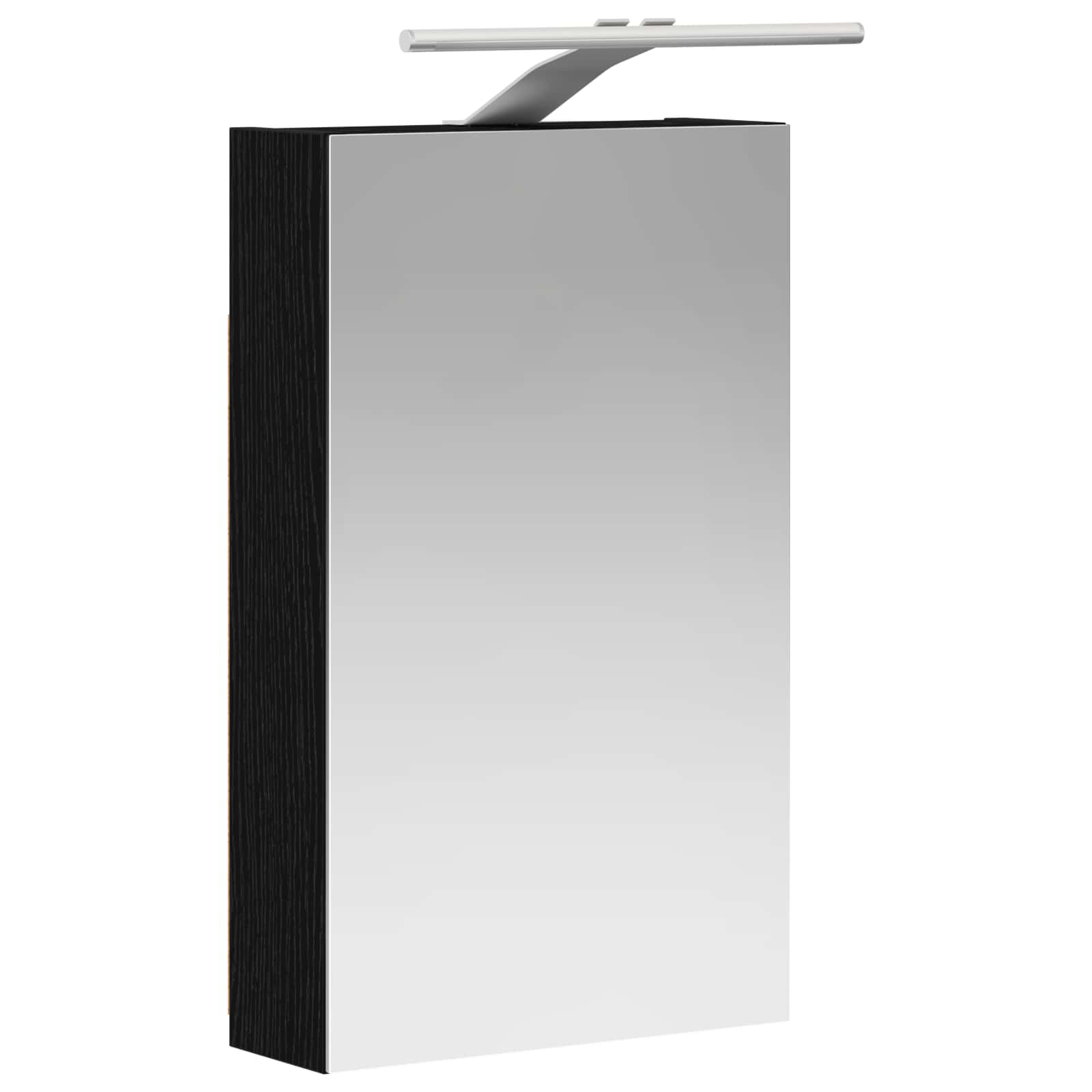 Badezimmerspiegelschrank Schwarz Eichen-Optik 30 x 10,5 x 50 cm