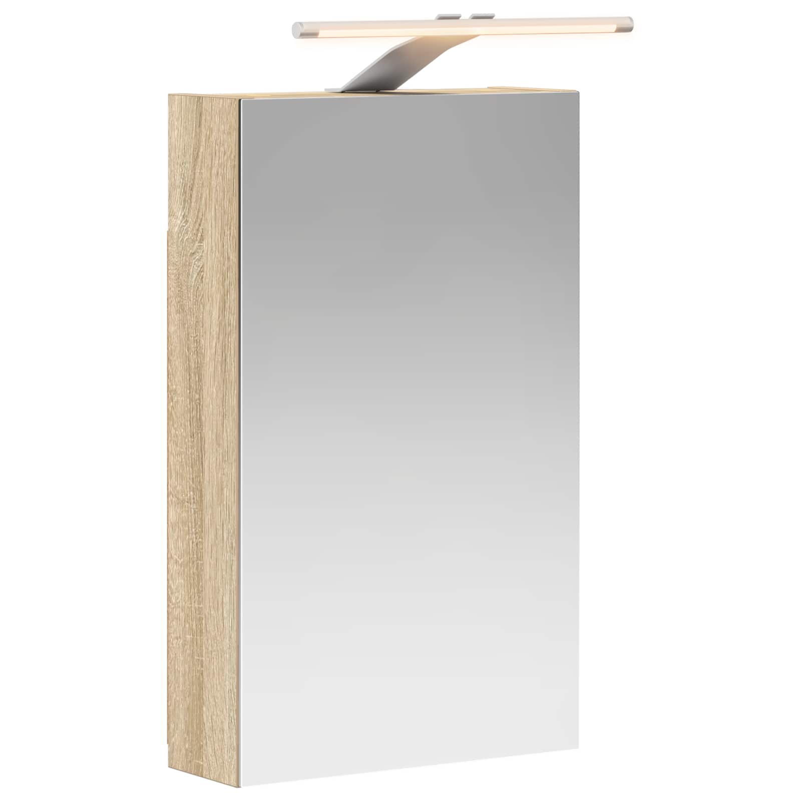 Badezimmerspiegelschrank mit Tür Sonoma-Eiche 30 x 10,5 x 50 cm