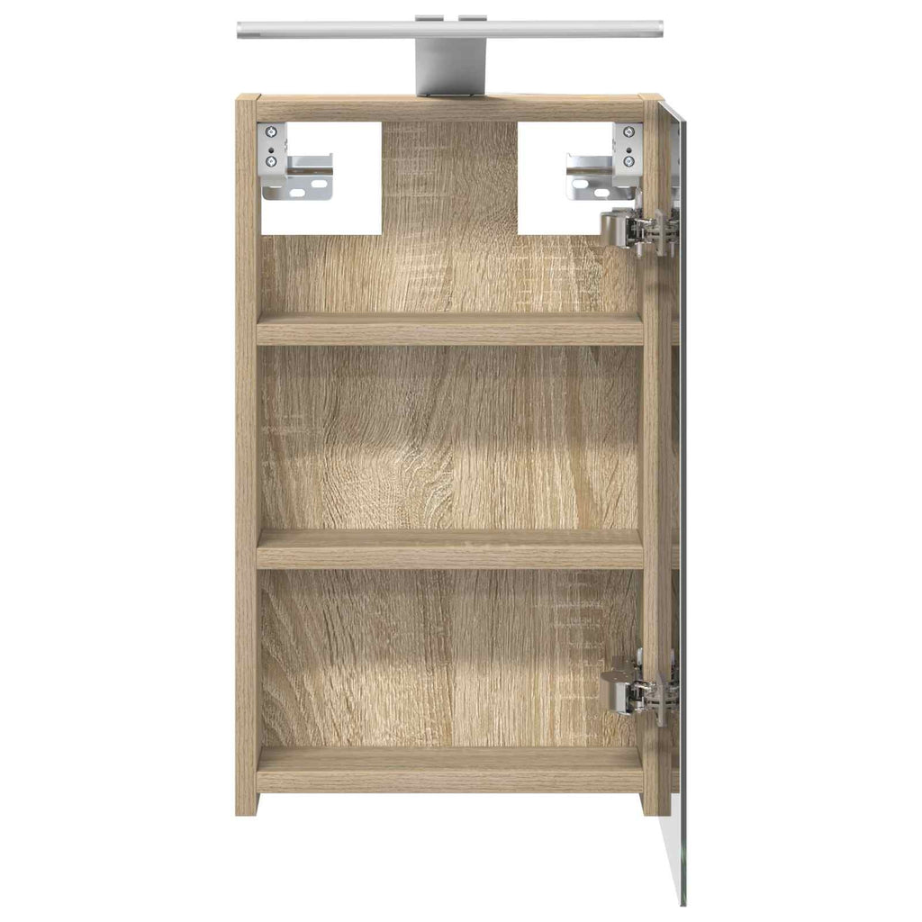Badezimmerspiegelschrank mit Tür Sonoma-Eiche 30 x 10,5 x 50 cm