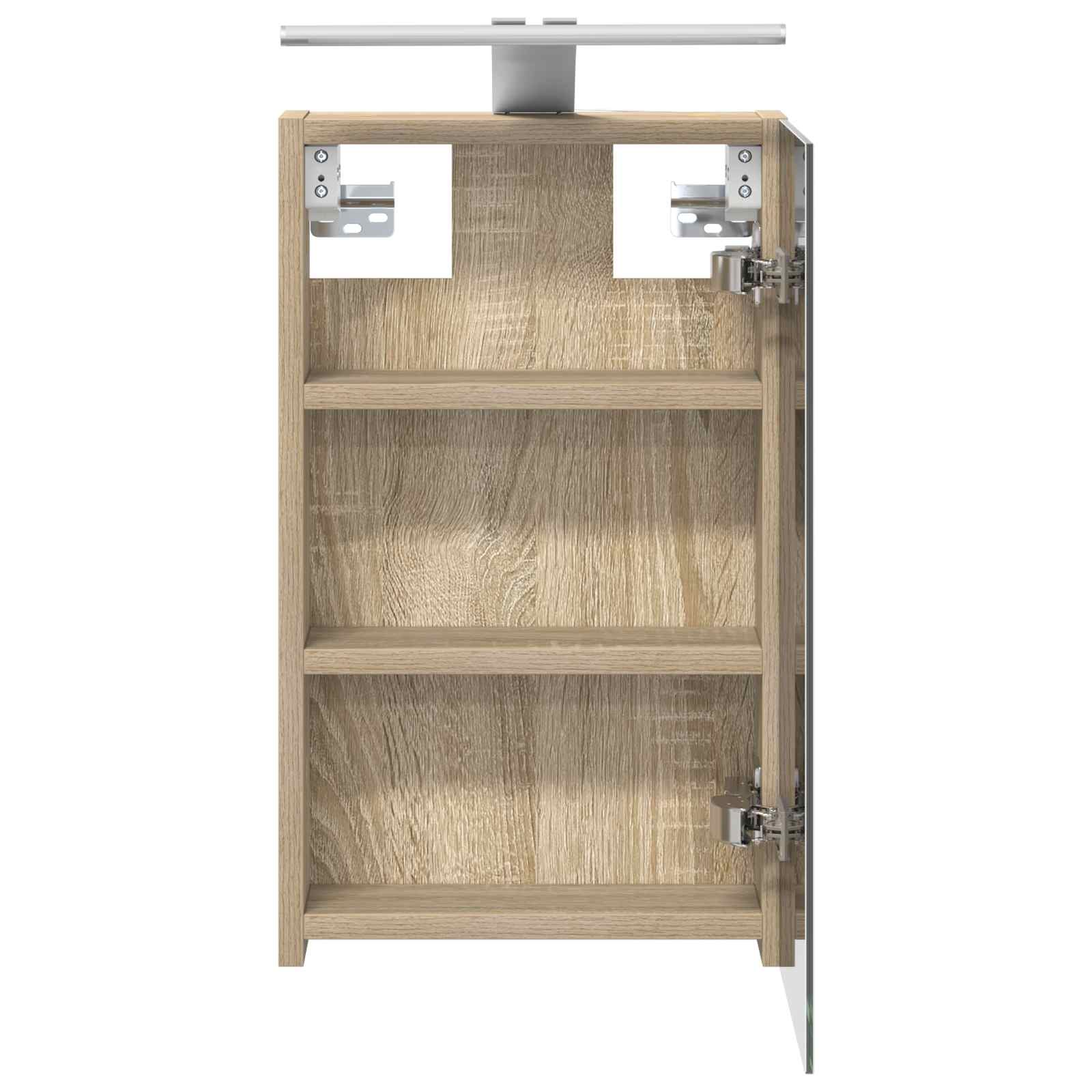 Badezimmerspiegelschrank mit Tür Sonoma-Eiche 30 x 10,5 x 50 cm