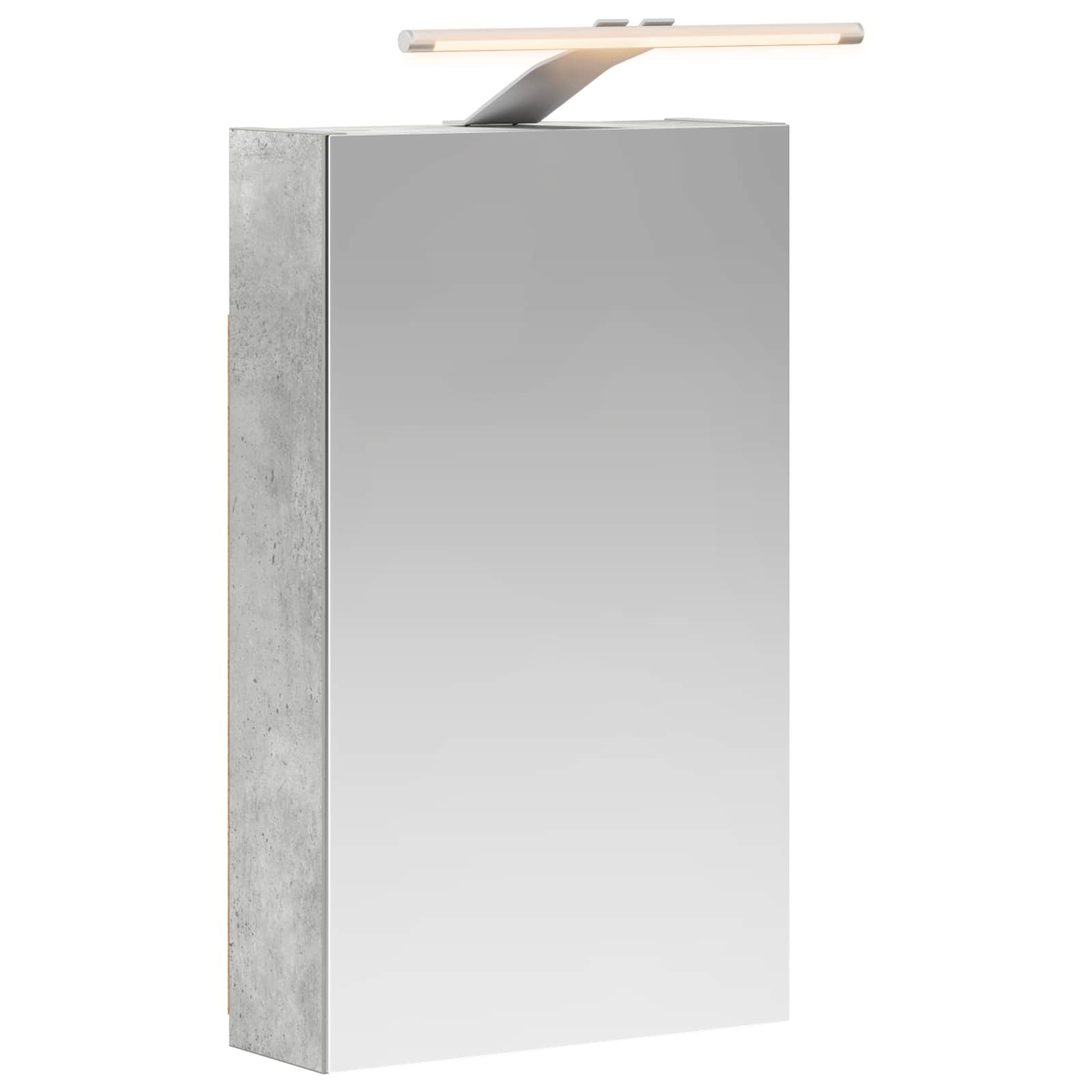 Badezimmerspiegelschrank mit Regal Beton Grau 30 x 10,5 x 50 cm
