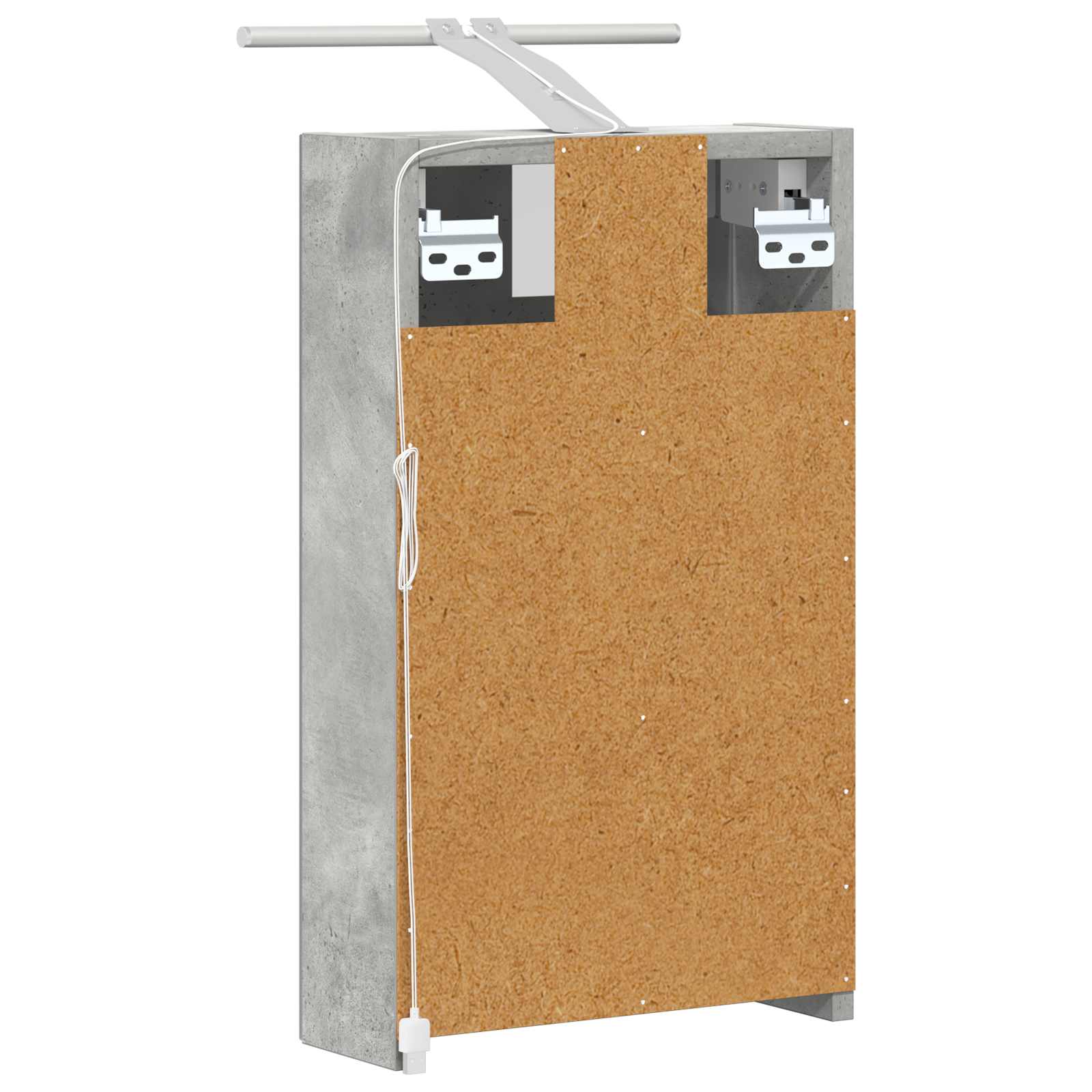 Badezimmerspiegelschrank mit Regal Beton Grau 30 x 10,5 x 50 cm