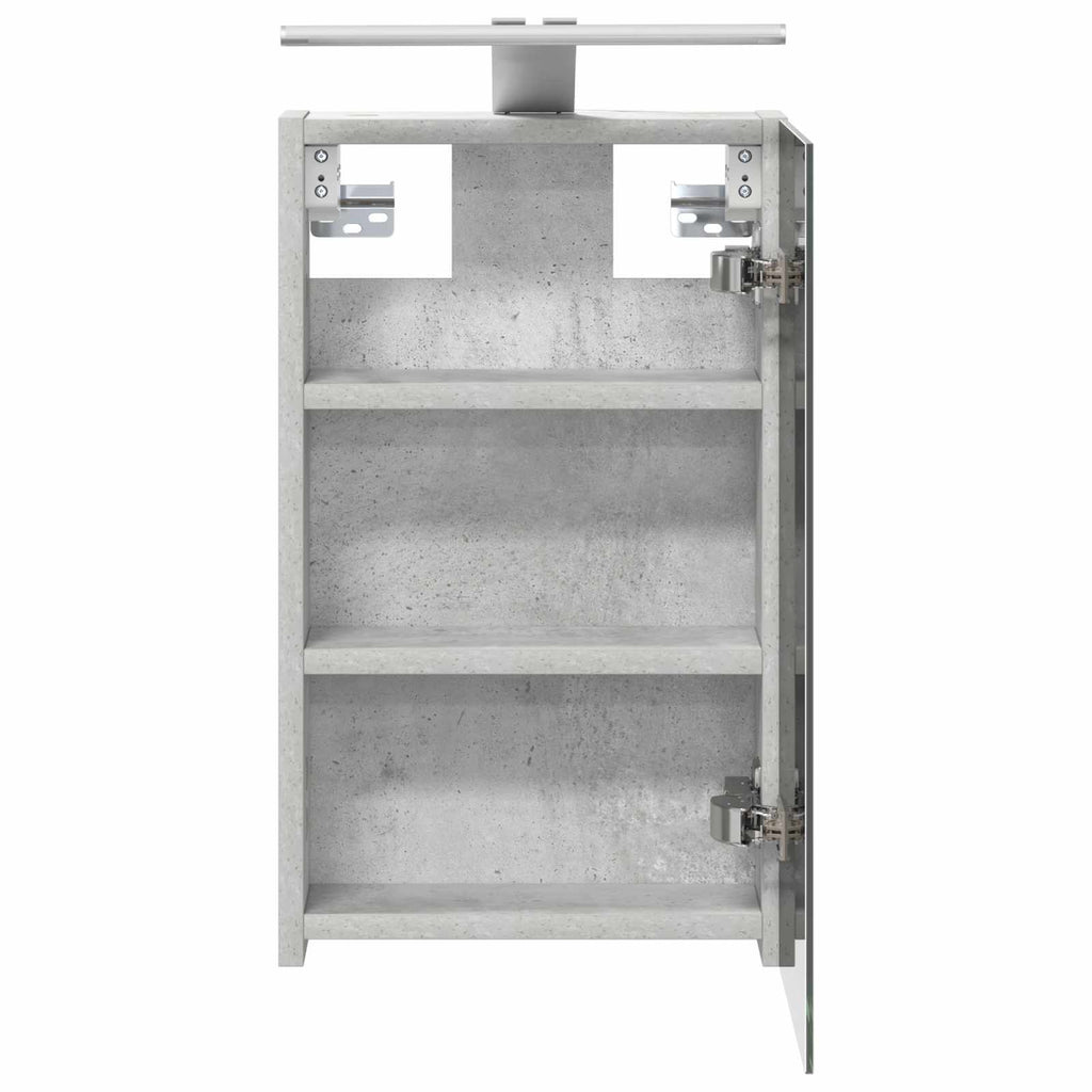 Badezimmerspiegelschrank mit Regal Beton Grau 30 x 10,5 x 50 cm