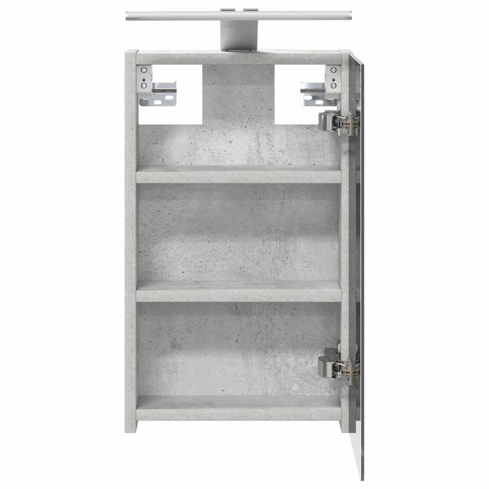 Badezimmerspiegelschrank mit Regal Beton Grau 30 x 10,5 x 50 cm