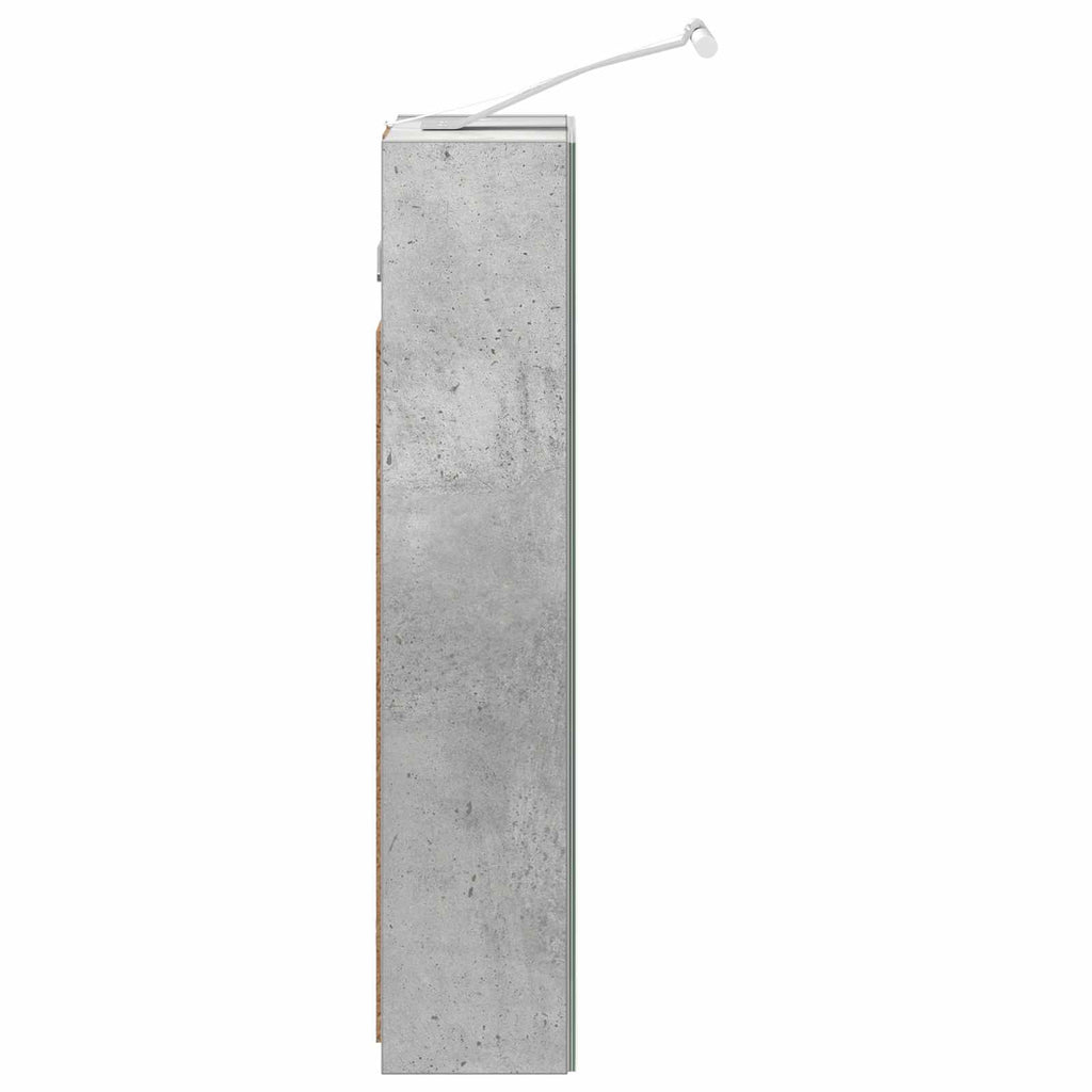 Badezimmerspiegelschrank mit Regal Beton Grau 30 x 10,5 x 50 cm