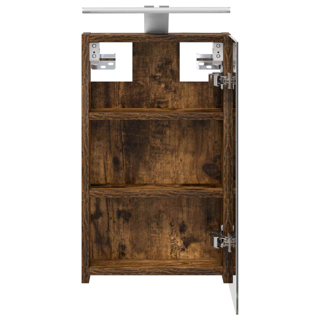 Badezimmerspiegelschrank Geräucherte Eiche 30 x 10,5 x 50 cm