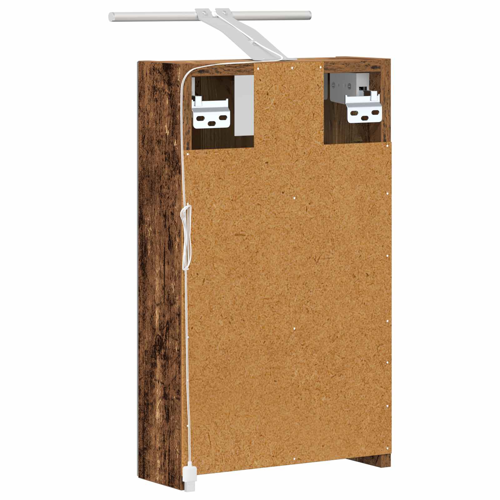 Badezimmerspiegelschrank mit Regal Altholz 30 x 10,5 x 50 cm