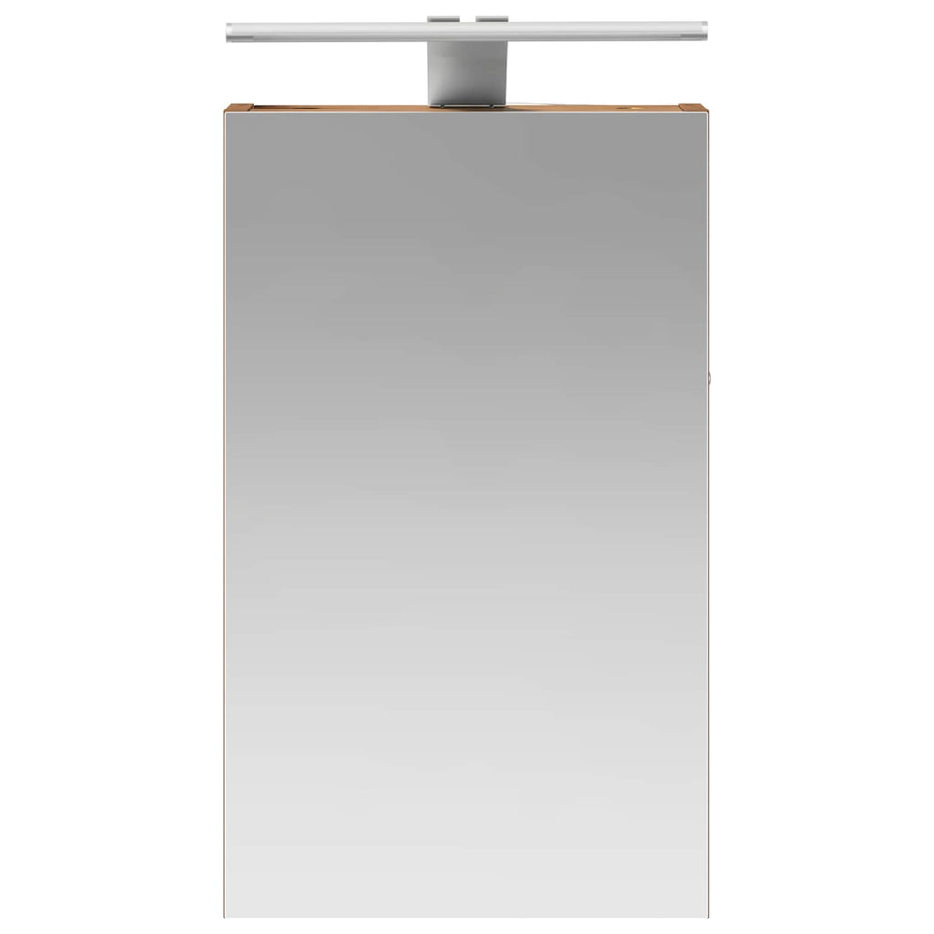 Badezimmerspiegelschrank mit Regal Altholz 30 x 10,5 x 50 cm