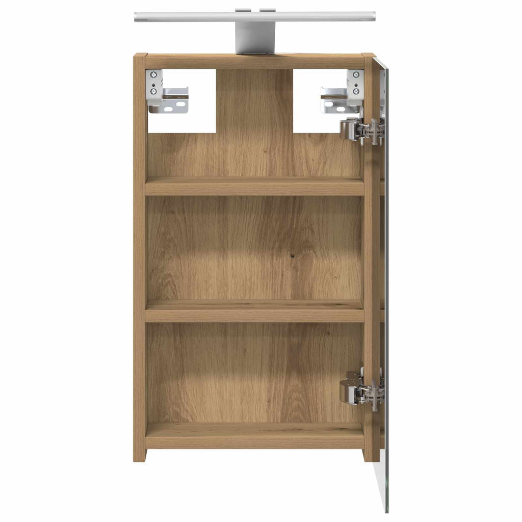 Badezimmerspiegelschrank Kunsthandwerk Eiche 30 x 10,5 x 50 cm