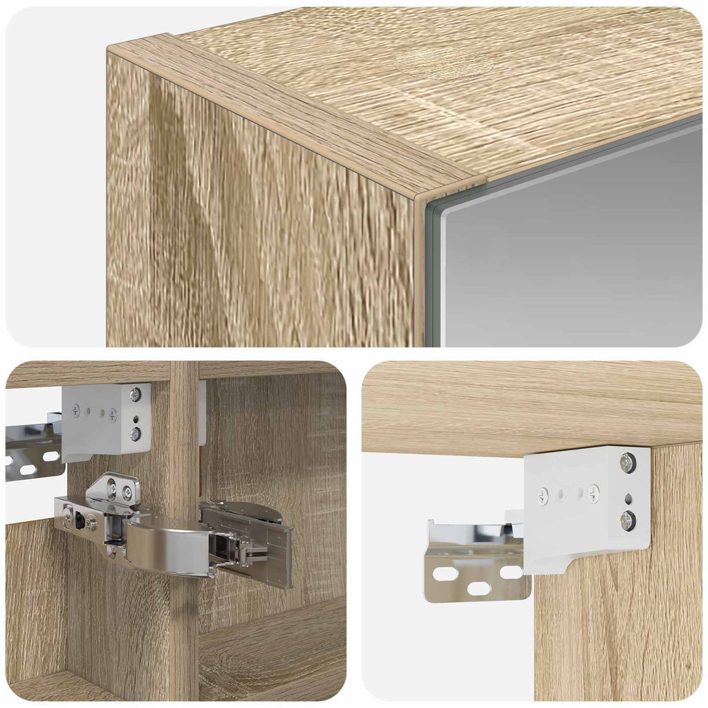 Badezimmerspiegelschrank Sonoma-Eiche 40 x 10,5 x 60,5 cm