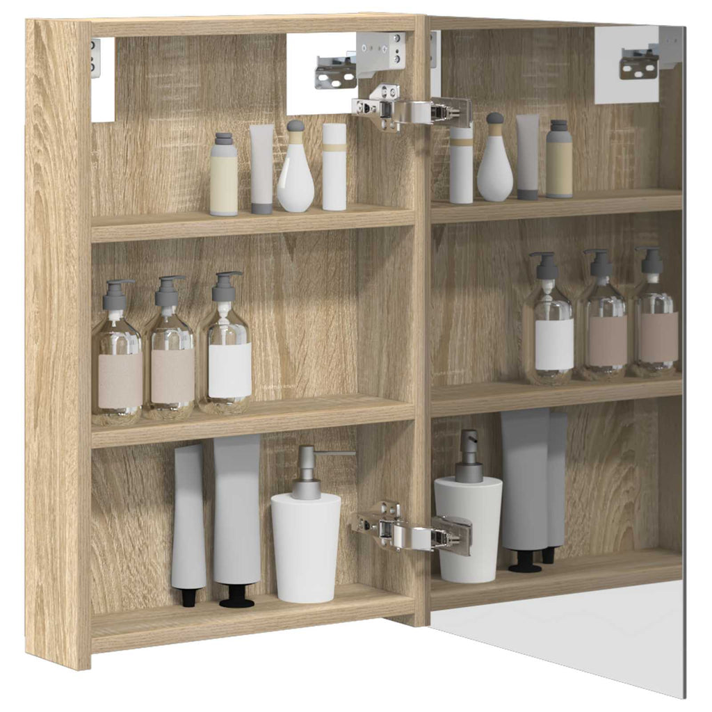 Badezimmerspiegelschrank Sonoma-Eiche 40 x 10,5 x 60,5 cm