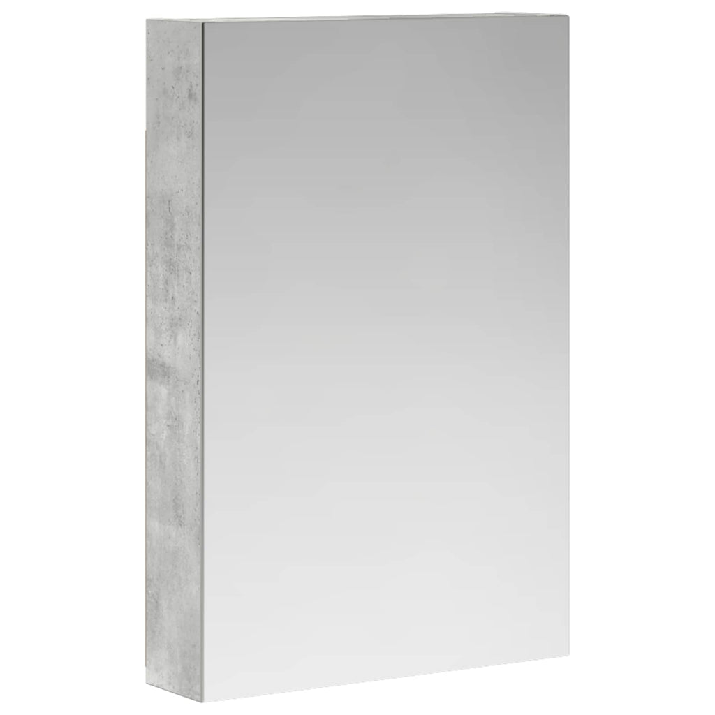 Badezimmerspiegelschrank mit Tür Beton Grau 40 x 10,5 x 60,5 cm