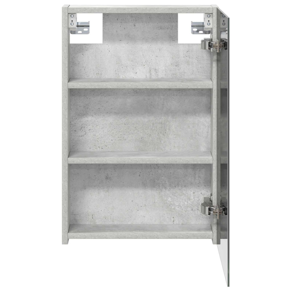 Badezimmerspiegelschrank mit Tür Beton Grau 40 x 10,5 x 60,5 cm
