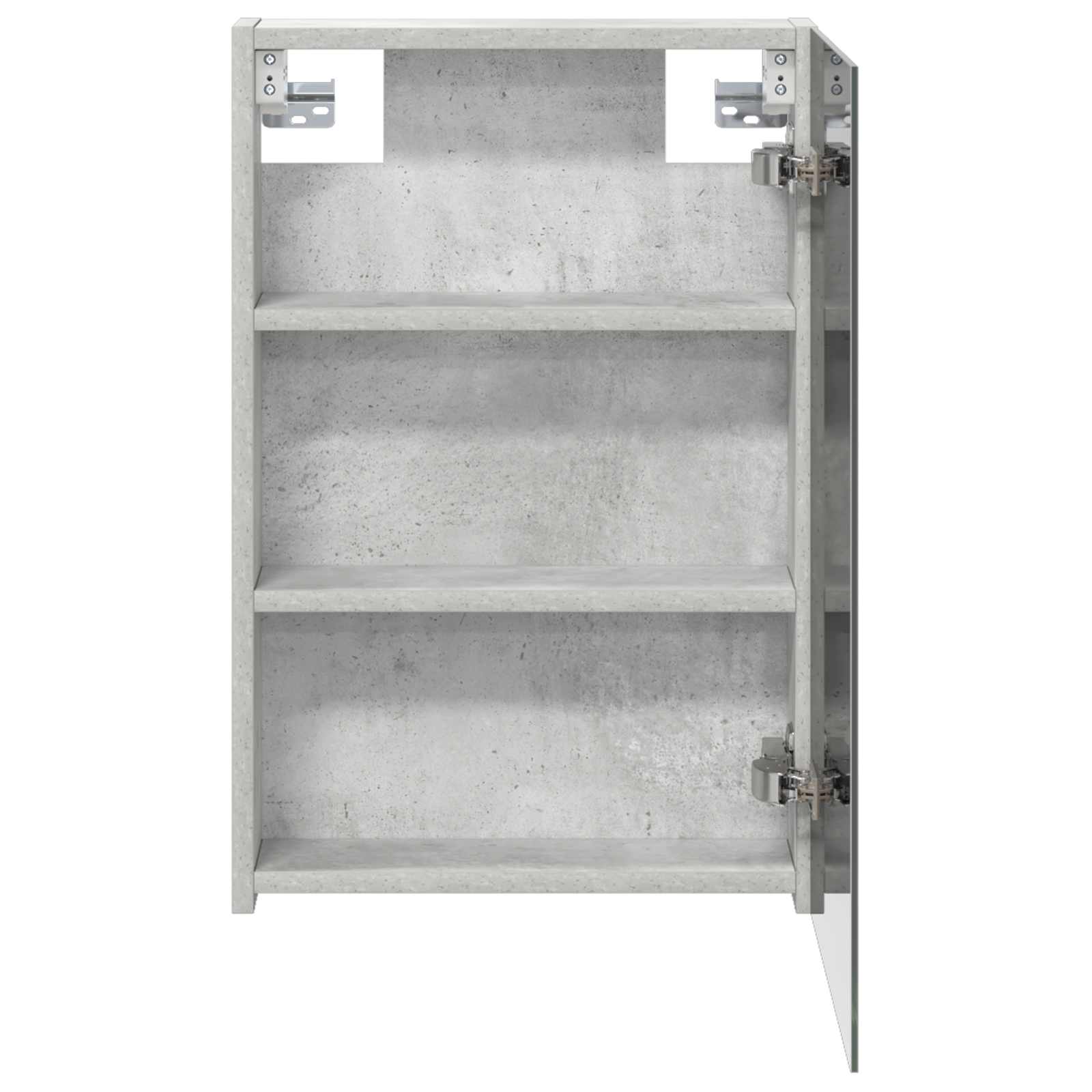 Badezimmerspiegelschrank mit Tür Beton Grau 40 x 10,5 x 60,5 cm