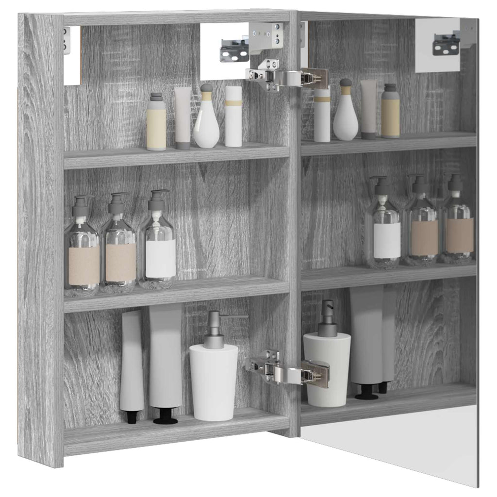 Badezimmerspiegelschrank Graues Sonoma 40 x 10,5 x 60,5 cm