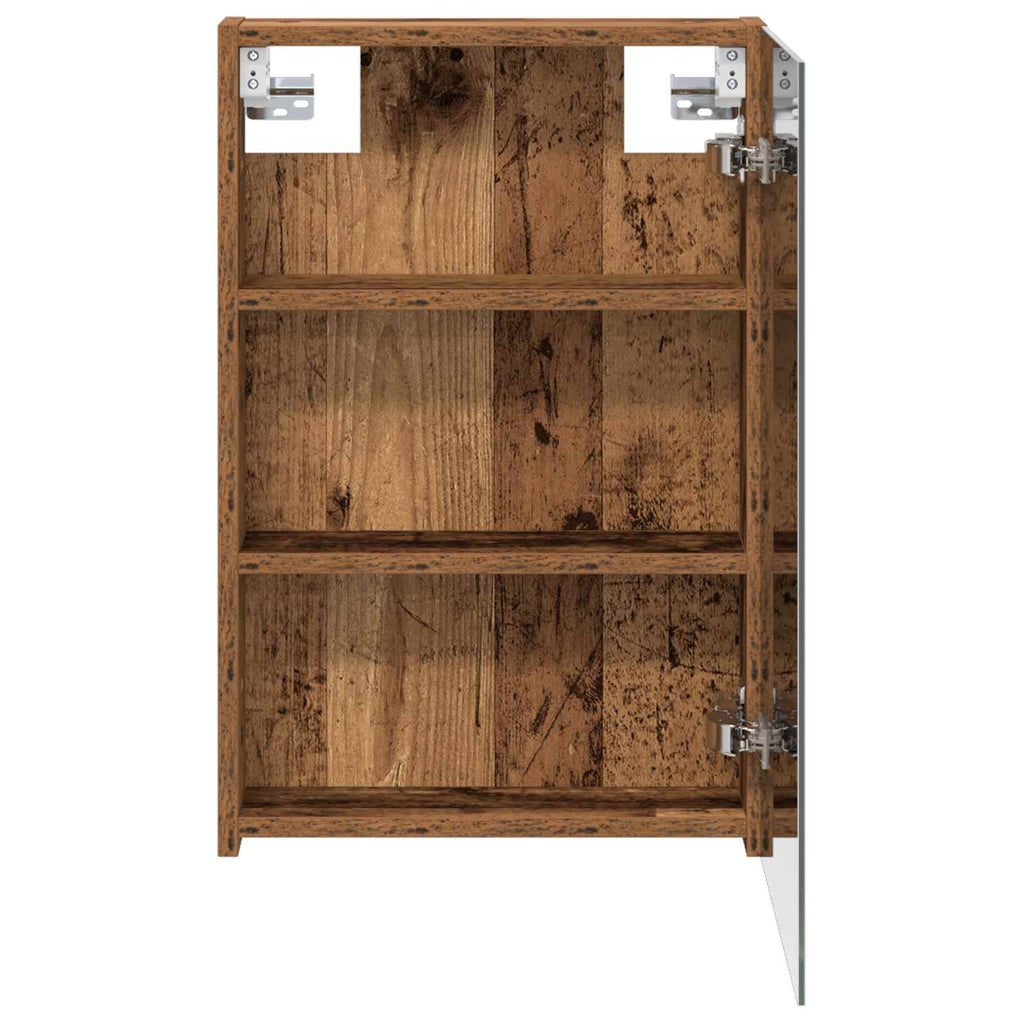 Badezimmerspiegelschrank mit Regal Altholz 40 x 10,5 x 60,5 cm