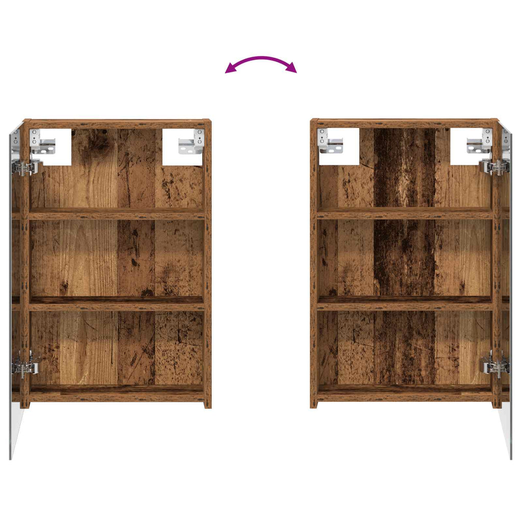 Badezimmerspiegelschrank mit Regal Altholz 40 x 10,5 x 60,5 cm
