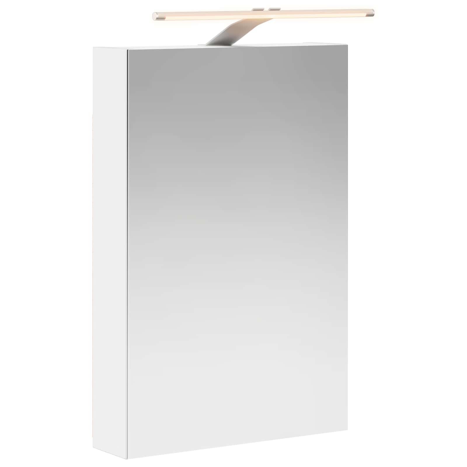 Badezimmerspiegelschrank Weiß 40 x 10,5 x 60,5 cm Holzwerkstoff