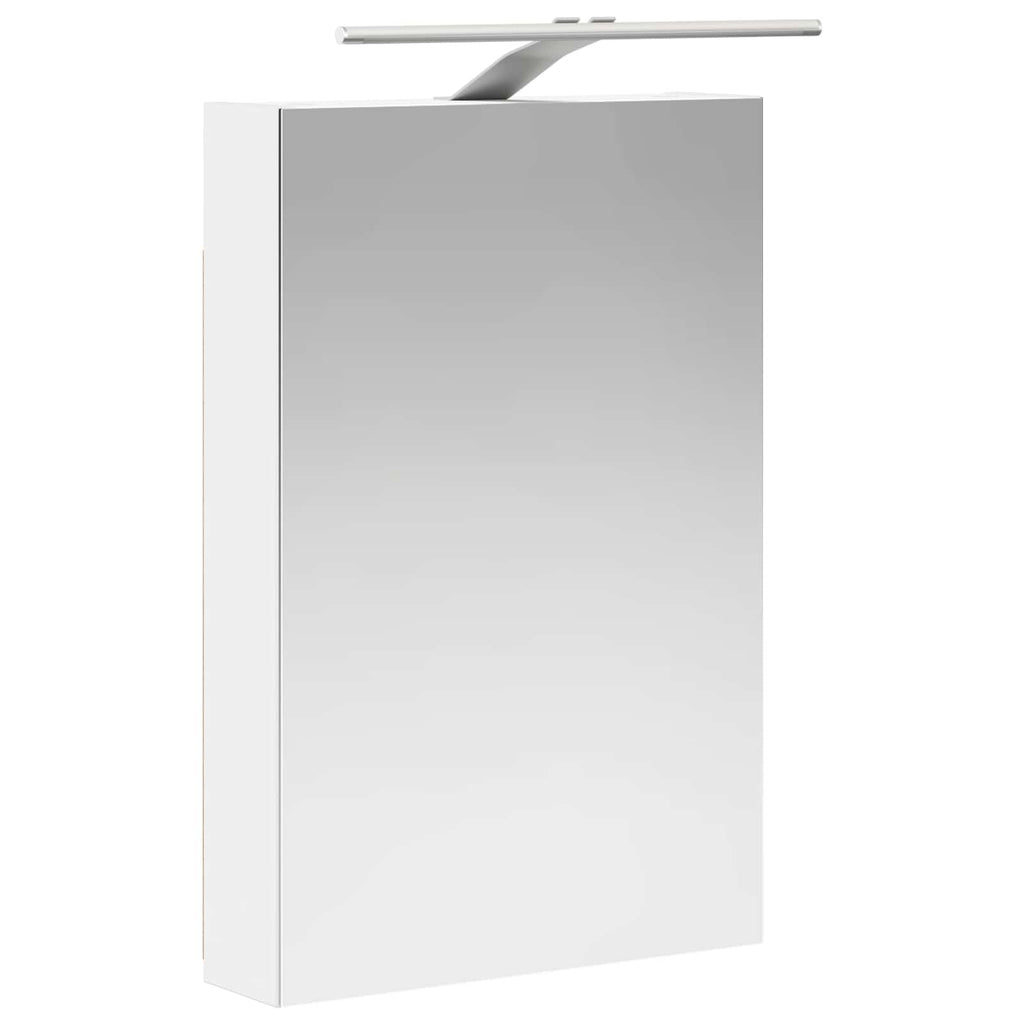Badezimmerspiegelschrank Weiß 40 x 10,5 x 60,5 cm Holzwerkstoff
