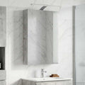 Badezimmerspiegelschrank mit Tür Beton Grau 40 x 10,5 x 60,5 cm