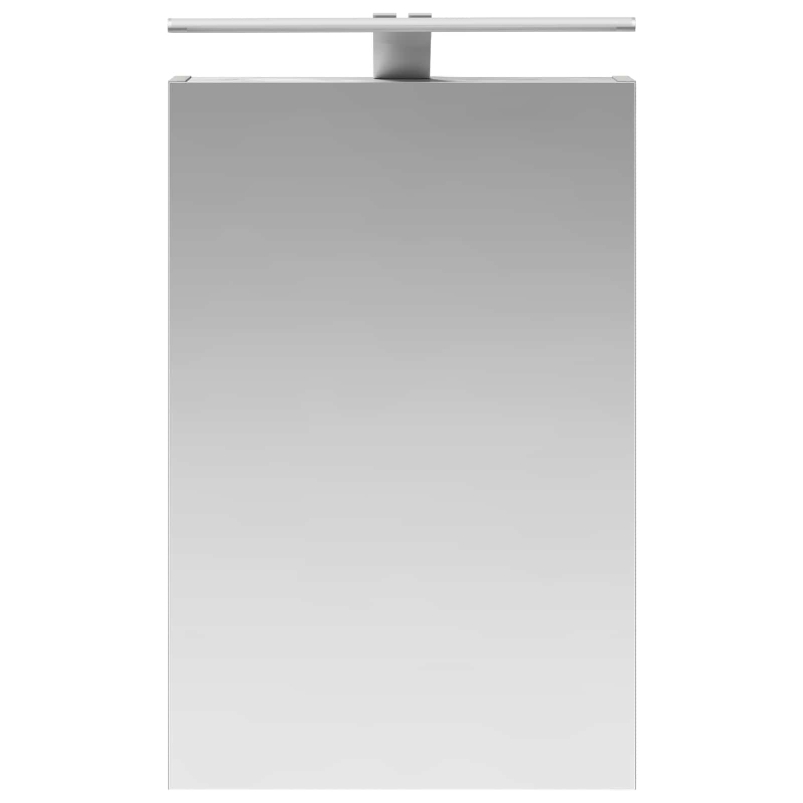 Badezimmerspiegelschrank mit Tür Beton Grau 40 x 10,5 x 60,5 cm