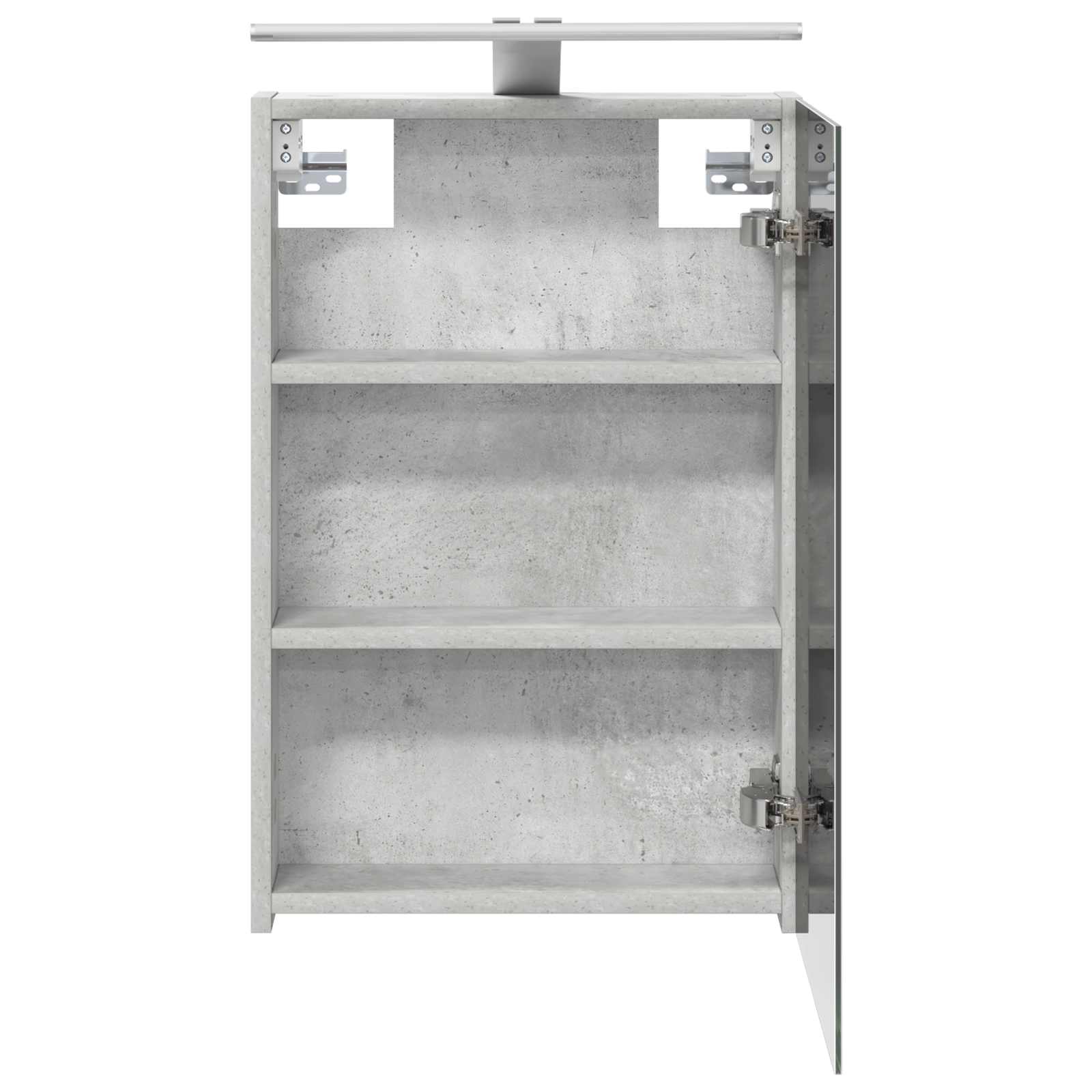 Badezimmerspiegelschrank mit Tür Beton Grau 40 x 10,5 x 60,5 cm