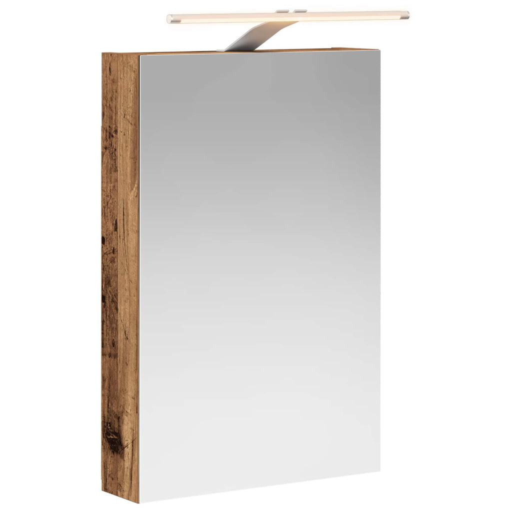 Badezimmerspiegelschrank mit Regal Altholz 40 x 10,5 x 60,5 cm