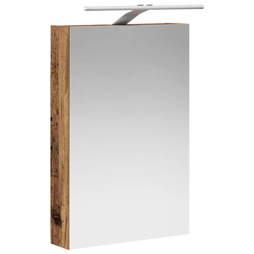Badezimmerspiegelschrank mit Regal Altholz 40 x 10,5 x 60,5 cm