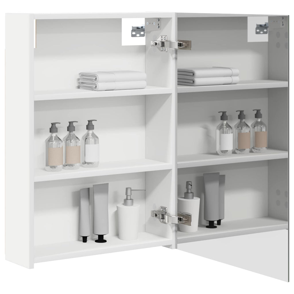 Badezimmerspiegelschrank Weiß 50 x 14,5 x 70 cm Holzwerkstoff
