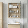 Badezimmerspiegelschrank mit Tür Sonoma-Eiche 50 x 14,5 x 70 cm