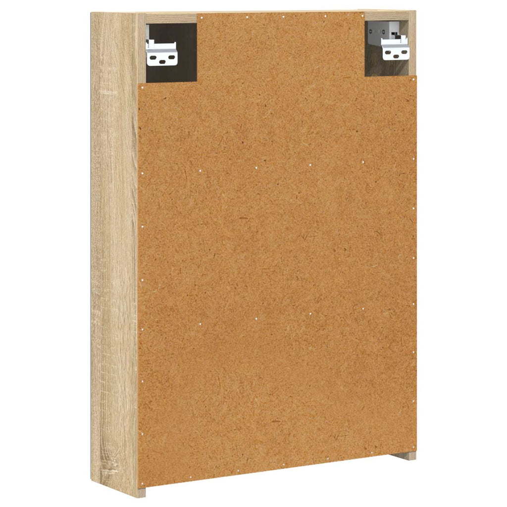 Badezimmerspiegelschrank mit Tür Sonoma-Eiche 50 x 14,5 x 70 cm