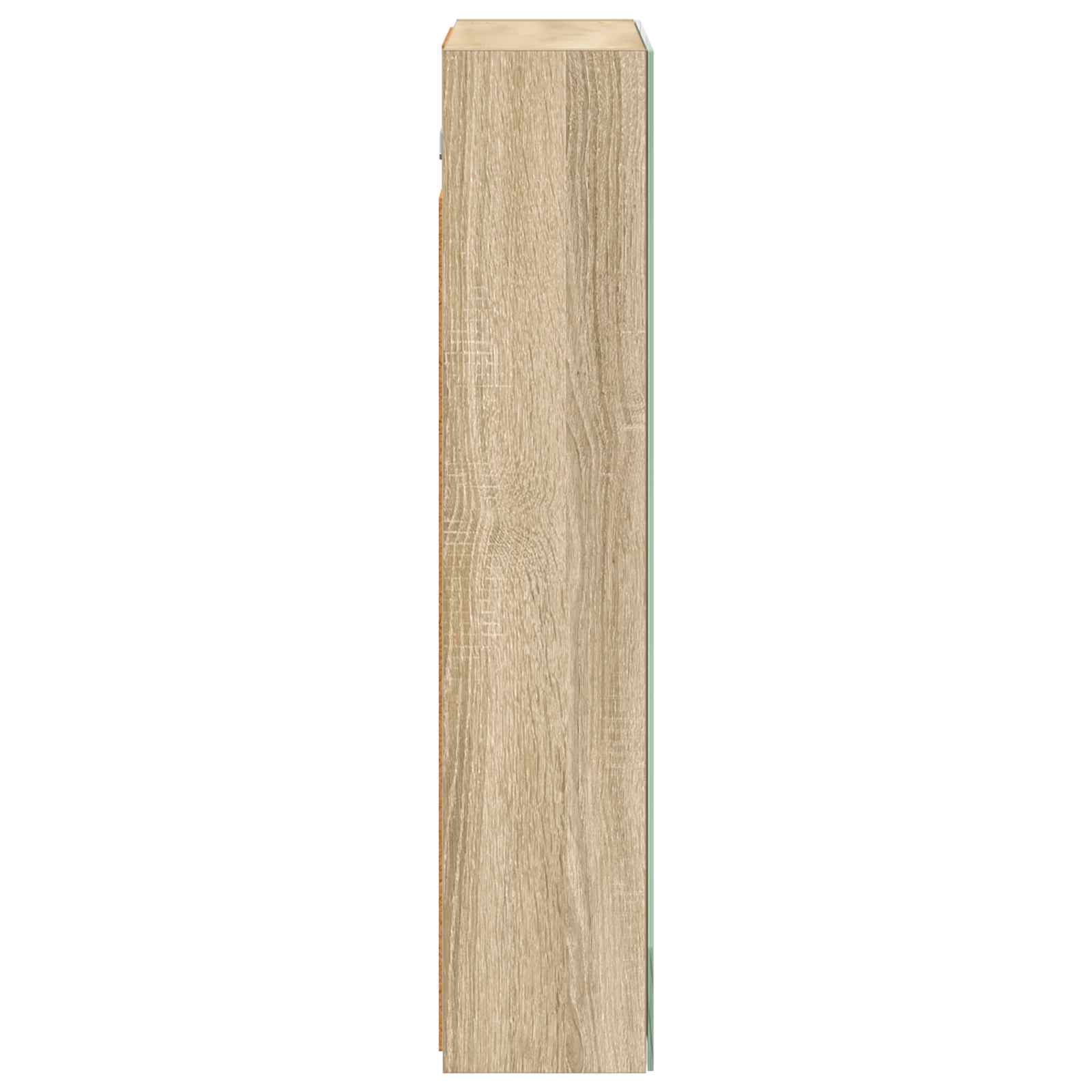 Badezimmerspiegelschrank mit Tür Sonoma-Eiche 50 x 14,5 x 70 cm
