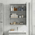 Badezimmerspiegelschrank mit Regal Beton Grau 50 x 14,5 x 70 cm