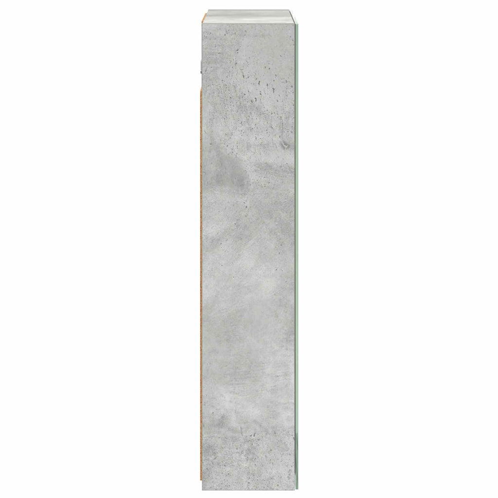 Badezimmerspiegelschrank mit Regal Beton Grau 50 x 14,5 x 70 cm