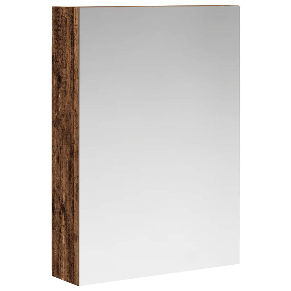 Badezimmerspiegelschrank mit Regal Altholz 50 x 14,5 x 70 cm
