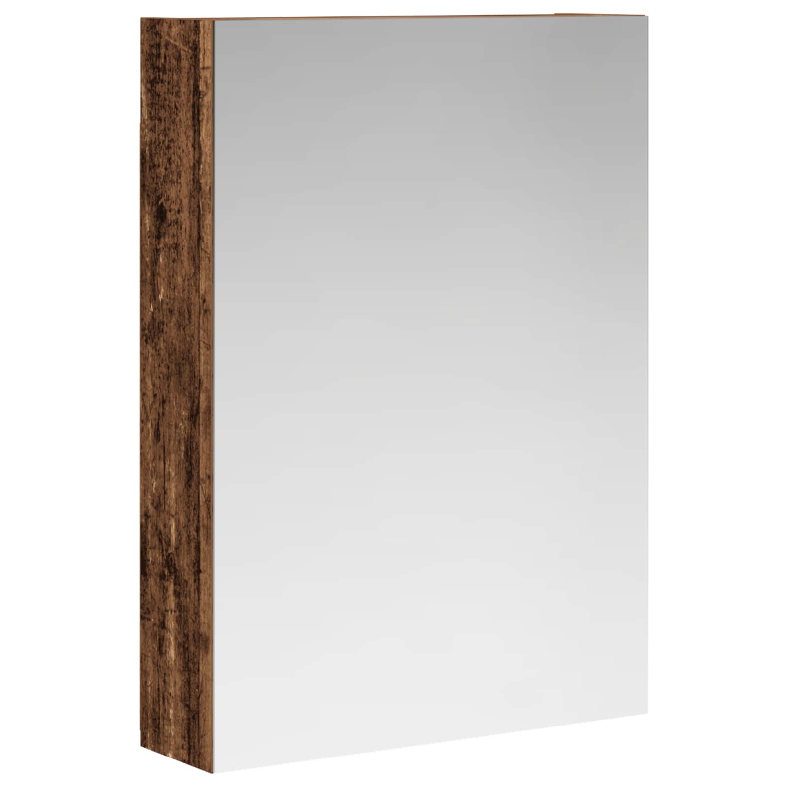 Badezimmerspiegelschrank mit Regal Altholz 50 x 14,5 x 70 cm