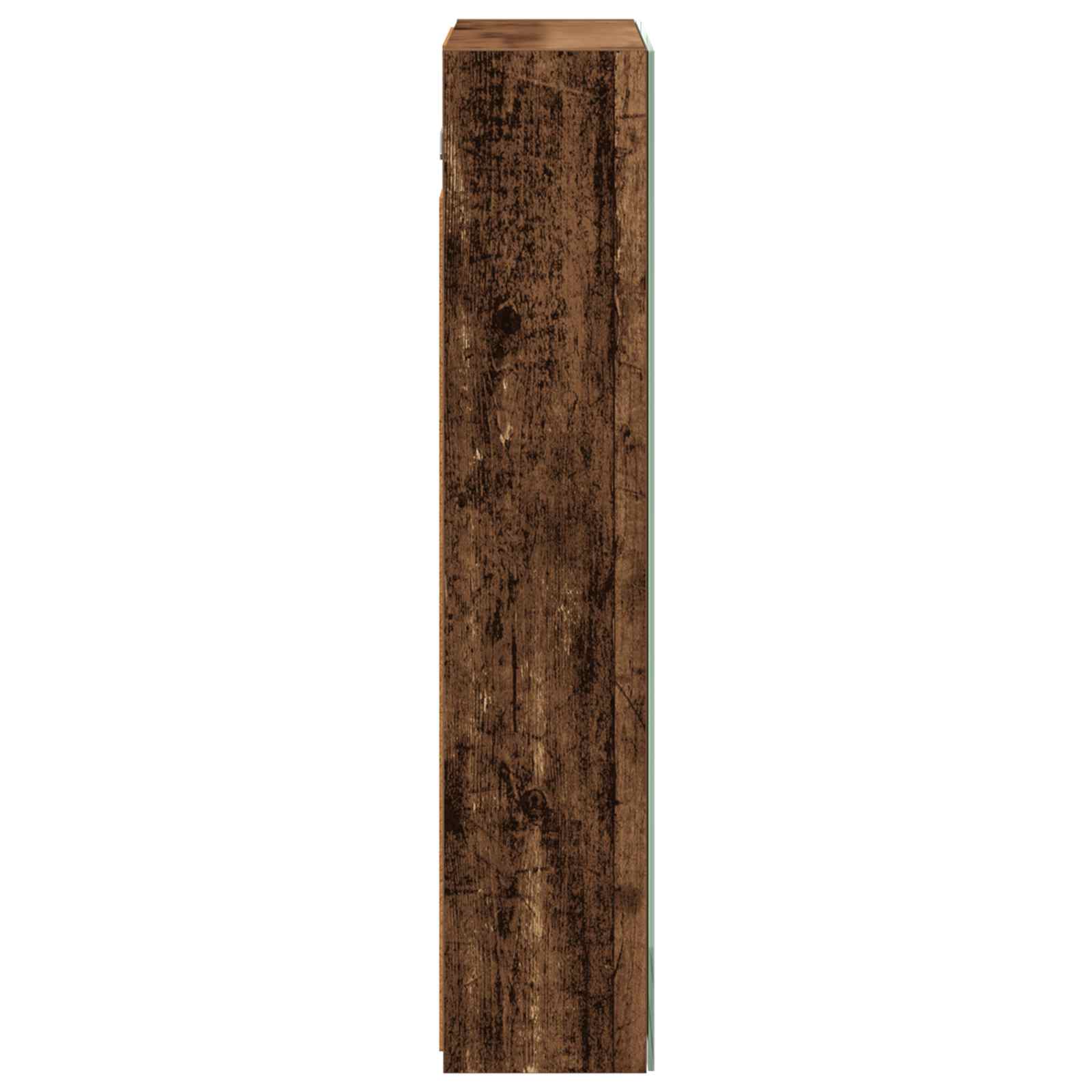 Badezimmerspiegelschrank mit Regal Altholz 50 x 14,5 x 70 cm