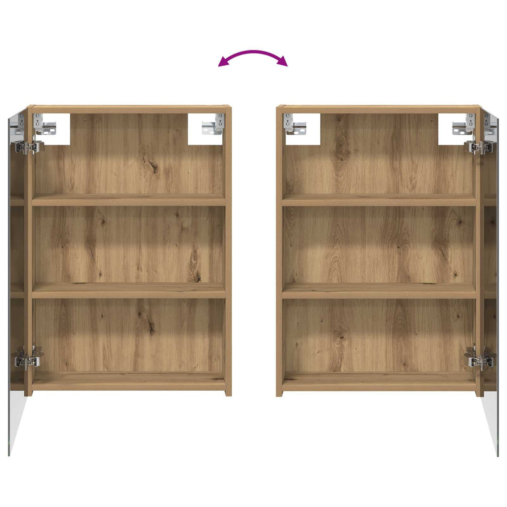 Badezimmerspiegelschrank Kunsthandwerk Eiche 50 x 14,5 x 70 cm