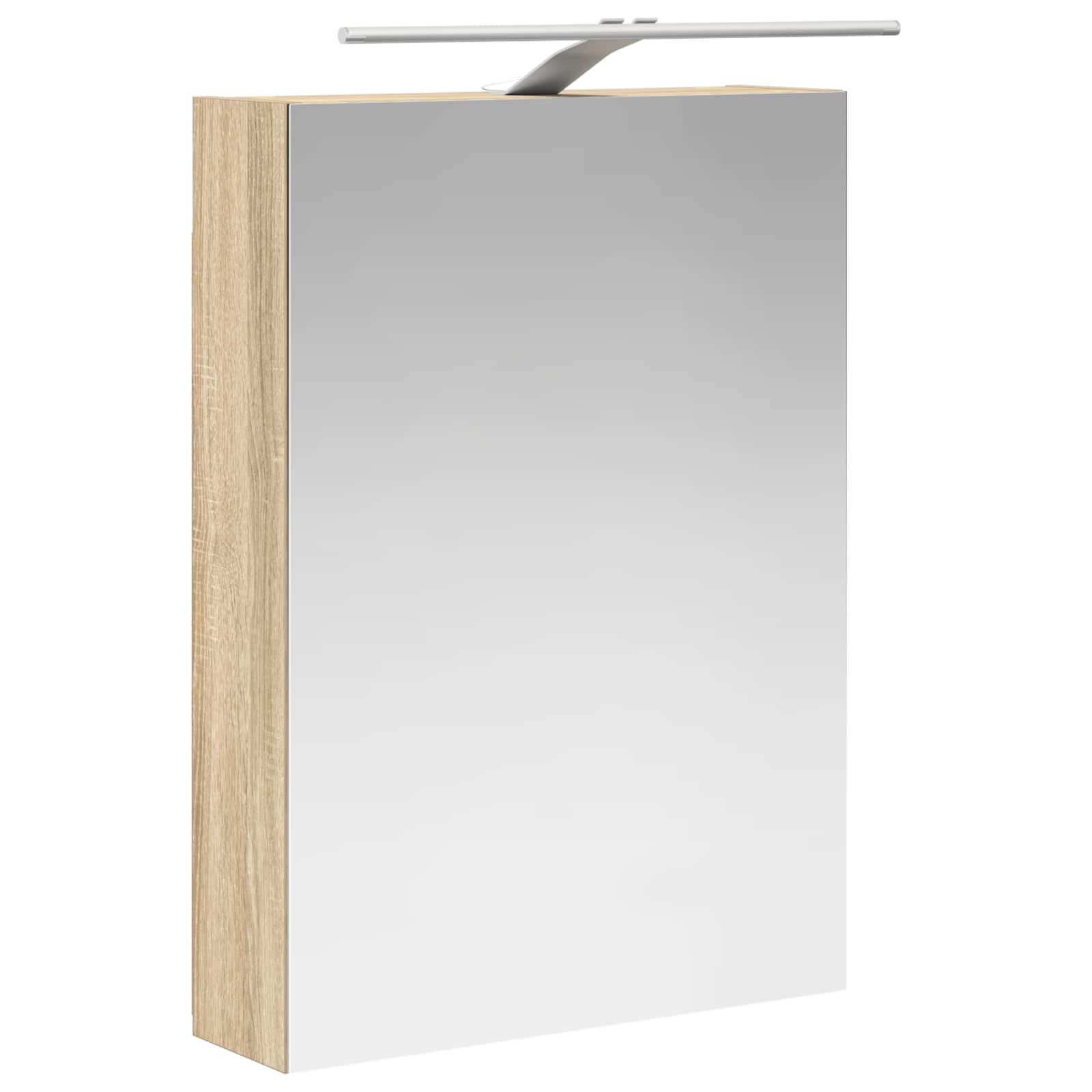 Badezimmerspiegelschrank mit Tür Sonoma-Eiche 50 x 14,5 x 70 cm
