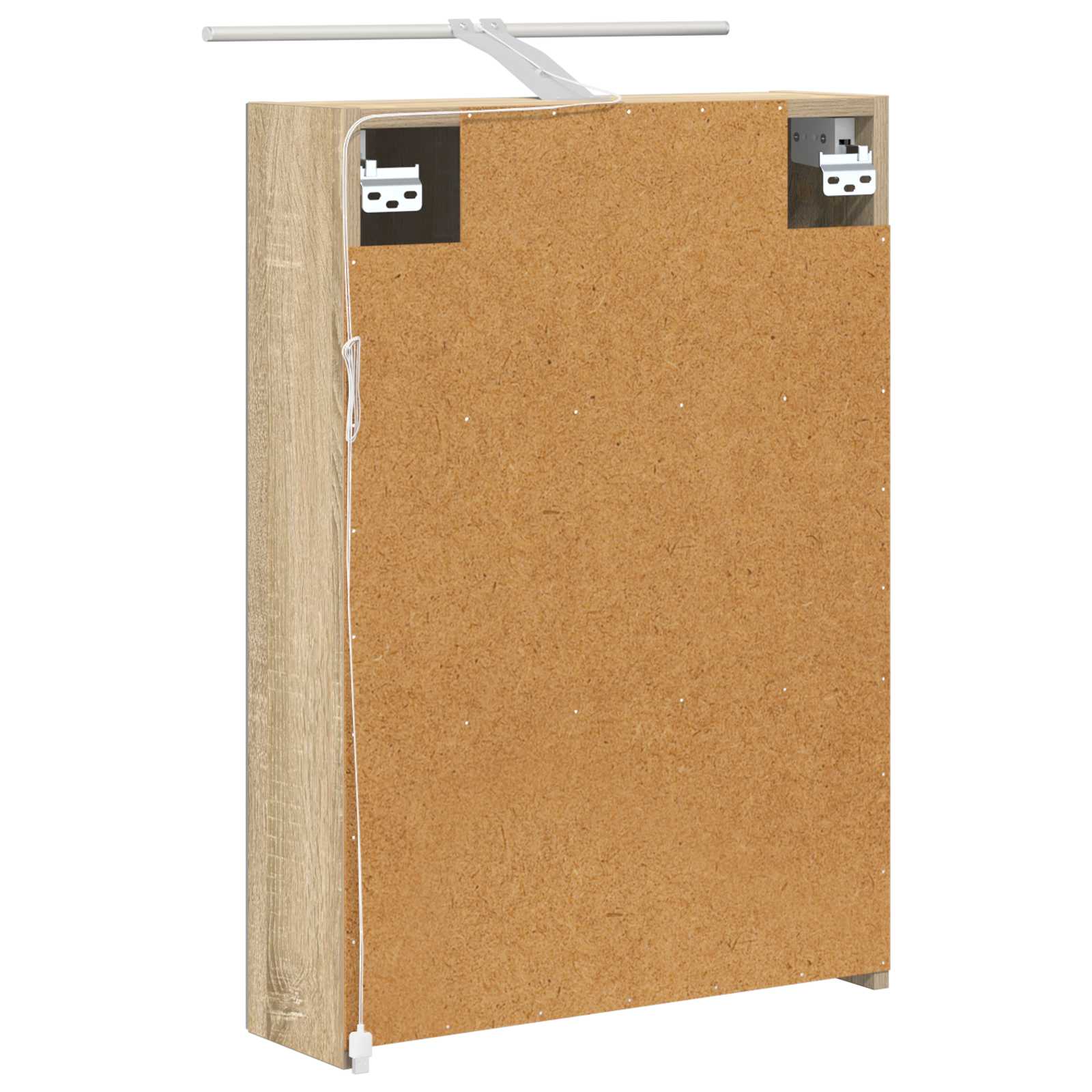 Badezimmerspiegelschrank mit Tür Sonoma-Eiche 50 x 14,5 x 70 cm