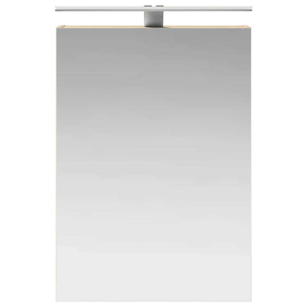 Badezimmerspiegelschrank mit Tür Sonoma-Eiche 50 x 14,5 x 70 cm