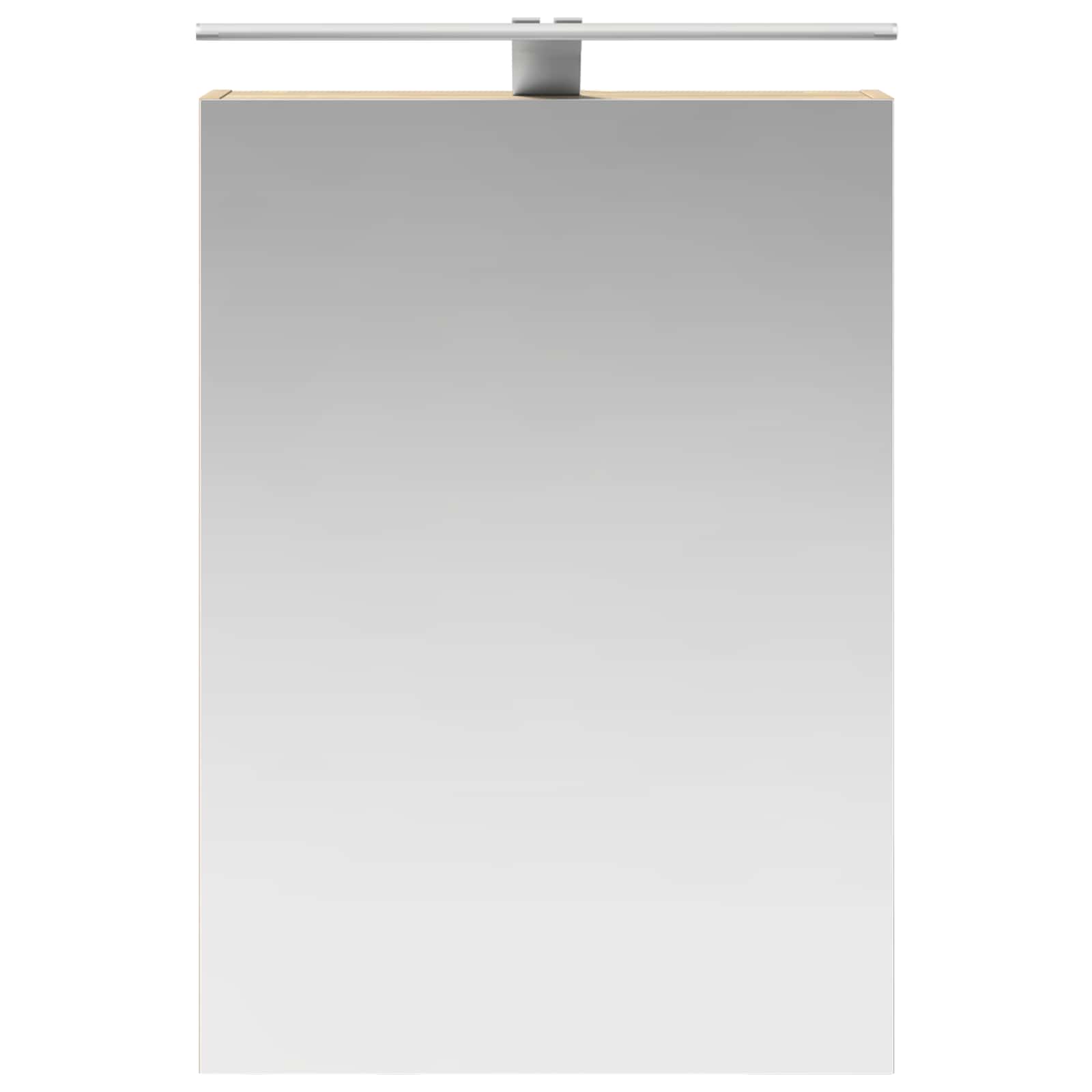Badezimmerspiegelschrank mit Tür Sonoma-Eiche 50 x 14,5 x 70 cm